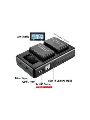 Inca Smart USB Charger 2x Slots w/LCD - Canon LP-E6
