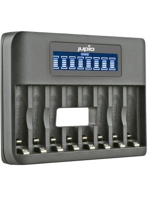 Jupio 8 Slot Fast Battery Charger for AA & AAA Rechargeable Batteries
