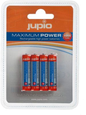 Jupio 4 x Rechargeable AAA Batteries (1000mAh)