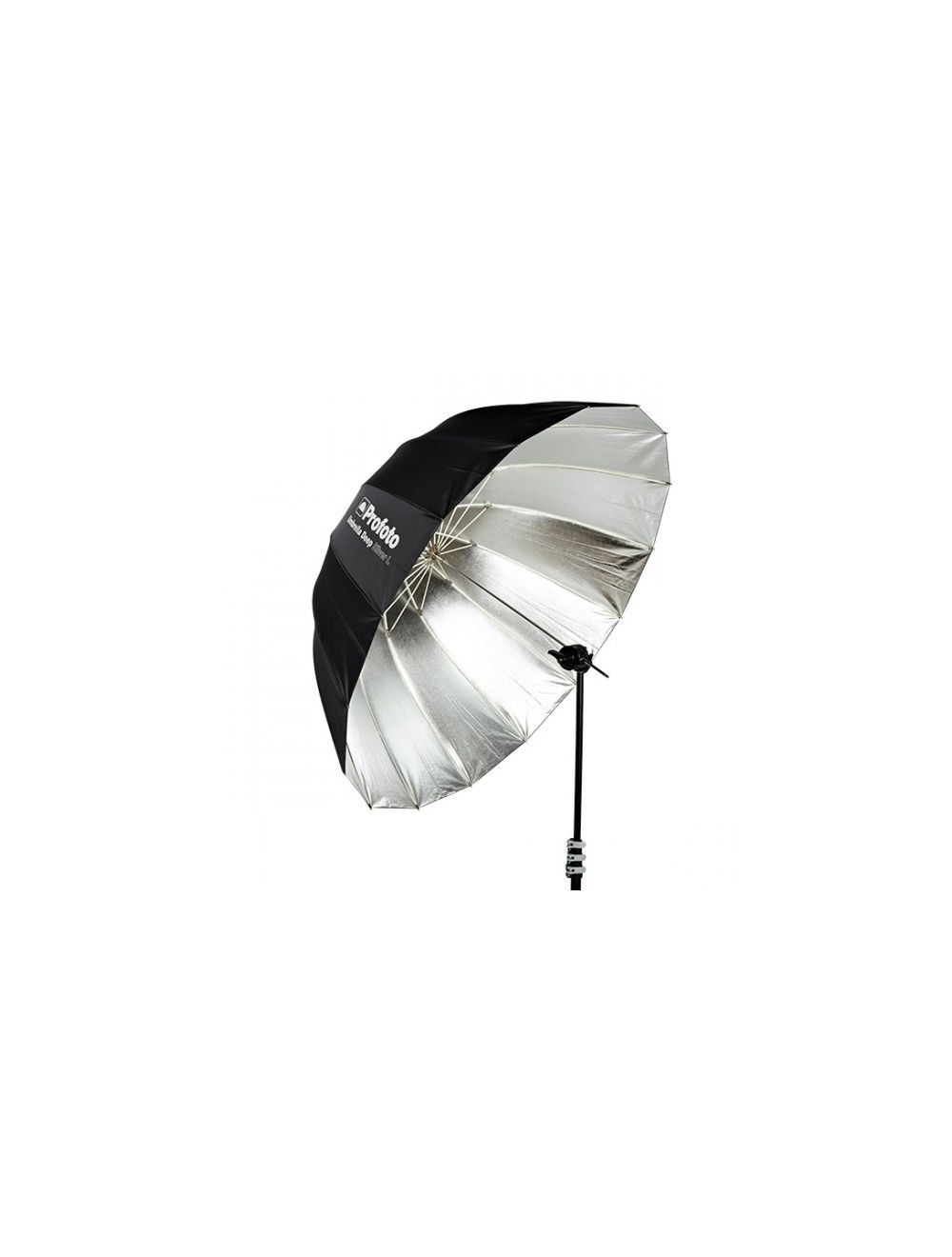 51 Glow Easy Lock Large Deep Silver Fiberglass Umbrella 